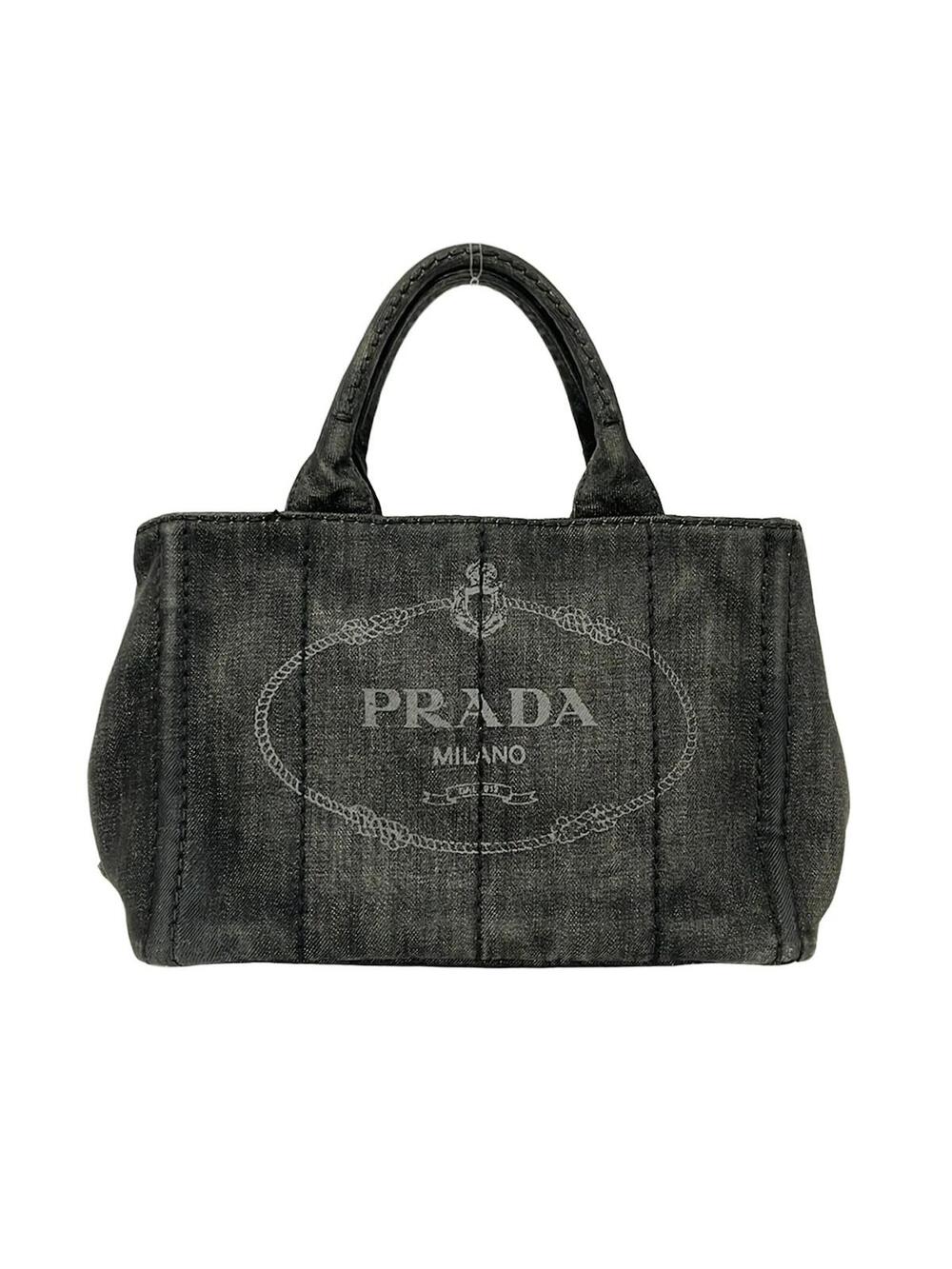Prada Canapa Black Canvas Tote Bag #349965P54B